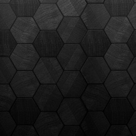 Adwann Self Adhesive Black Peel and Stick Wallpaper 15.7" X 78" 3D Hexagon Geometric Embossed Contact Paper Removable Easy Peel Off Wallpaper Textured Wall Paper for Cabinet Bedroom