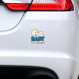 WIRESTER Removable Baby on Board Sticker, Self-Adhesive Kids in Car Decal, Safety Notice Warning Sign for Car Window, Bumper (Or Any Flat Surface) - Baby on Board Napping