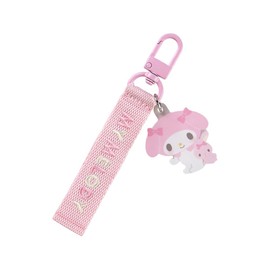 Sanrio 304069 Logo Embroidered Tag Keychain Character Grand Prize Vol. 1 My Melody My Melody, 5.1 x 1.6 x 0.3 inches (13 x 4 x 0.7 cm), Character