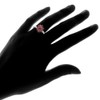 Ice Gems Sterling Silver Created Ruby Flower Ring, Size 7