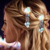 EASEDAILY Light Up Hair Clips LED Hair Barrettes Rave Heart