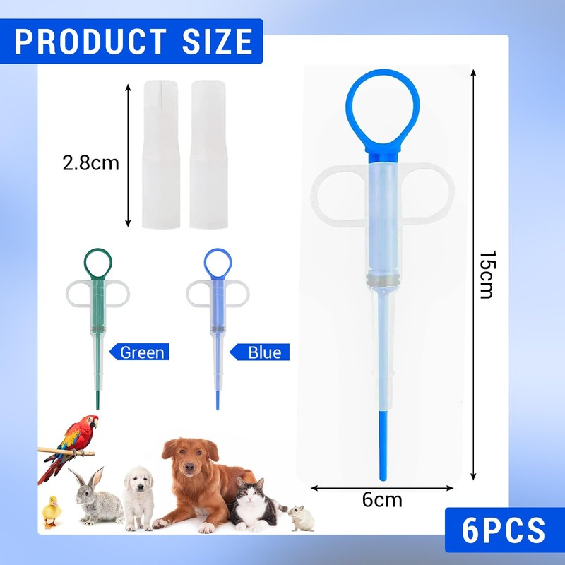 Thoquene Pack of 6 pill dispensers for cats, tablet feeder