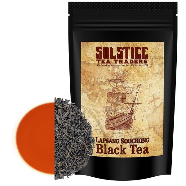 Lapsang Souchong Loose Leaf Tea (12 ounces), Traditional Chinese Pine-Smoked Black Tea Leaves Makes 130+ Cups of Tea