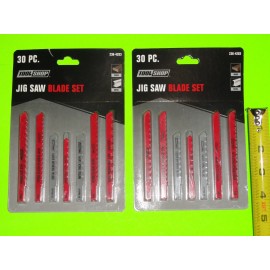 Tool Shop (Lot of 2) 30 PC=60 Tool Shop Jigsaw Blade Wood Metal Bi-Metal 6TPI-24TPI Blades