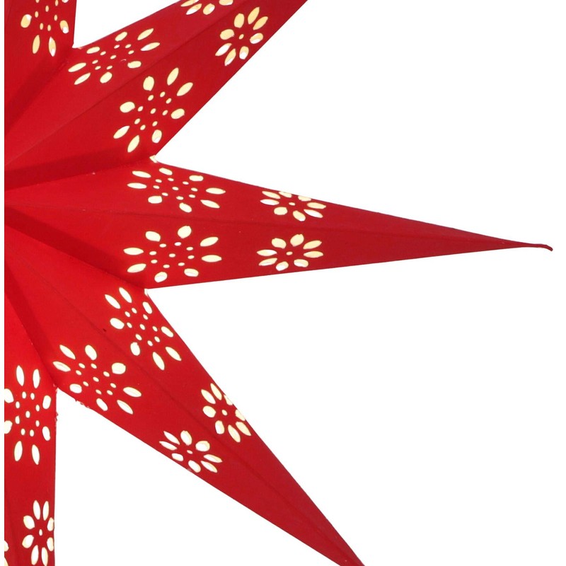 GURU SHOP Foldable Advent Luminous Paper Star, Poinsettia 40 cm