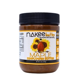 Nakee Butter: Maple Sunflower Vegan Butter, High Daily Protein Nut Spread with 12g Protein, Immune Boosting Blend with Cinnamon, Ginger, Elderberry & More, Low Sugar (12 oz)