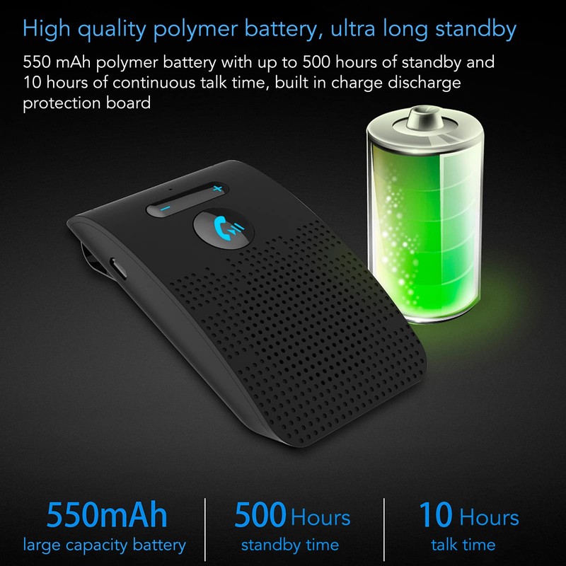 Leapiture Car Bluetooth Speaker Handsfree Bluetooth Speakerphone Sun Visor Receiver
