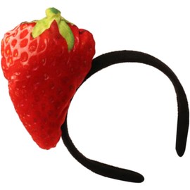Strawberry Headband Hair Bands Skin Care Hair Tie Spa Headbands (Red, One size)