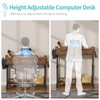 Rolling Standing Desk Adjustable Height with Drawers on Wheels, 40