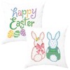 Herrschners Happy Easter Cotton Tails Pillow Cover Set Stamped Cross-Stitch
