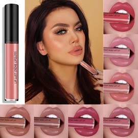 Kayswnag 12 Color Cream Texture Waterproof Lipstick, Lip Gloss Lip Lust Creme Lipgloss Liquid Lipstick,Waterproof Long Lasting Velvet Lip Gloss (02#)