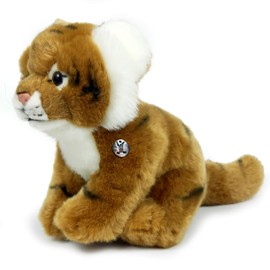 Tiger Cuddly Toy Tiger Baby Plush Predatory Cat Sitting 19 cm * Pooja