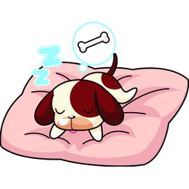 Kawaii Sleepy Puppy Dog Sleepy Lazy Pet Cute Animal Cartoon Vinyl Sticker