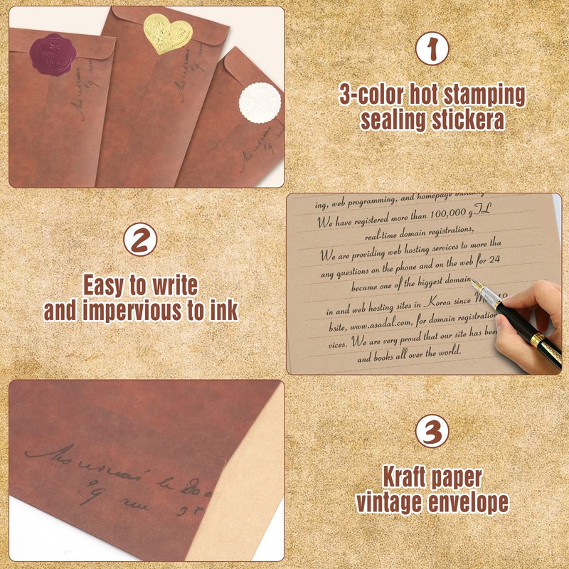 Envelope Writing Paper Set, 50 Pieces Writing Paper and Envelopes,