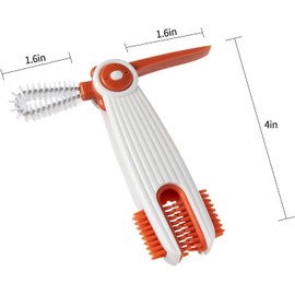 3 in 1 Cup Lid Gap Cleaning Brush Set with 3 Straw Cleaner Brush, Multifunctional Cup Cover Cleaning Brush, Small Cleaning Brushes for Nipple, Water Bottle Lid, Home Kitchen Cleaning Tools, Pack of 3