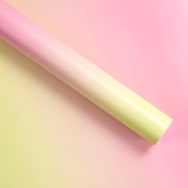 WRAPAHOLIC Gradient Birthday Wrapping Paper Roll - Mini Roll - 17 Inch x 10 Feet - Light Pink - Yellow Wrapping Paper Perfect for Girls Boys Kids Birthday, Wedding, Holiday, Baby Shower Packing