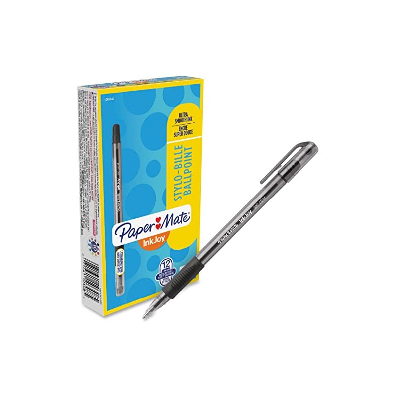 Paper Mate InkJoy 300ST Ballpoint Pens, Medium Point, Black, Box