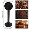 Capiant 3 PACK 2-In-1 Black Espresso Coffee Bean Spoon, Tamping