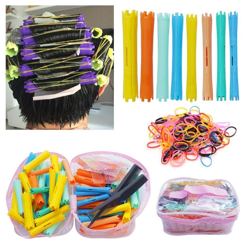 Hair Roller, Flexible Curling Rod Set with Comb, 8 Different