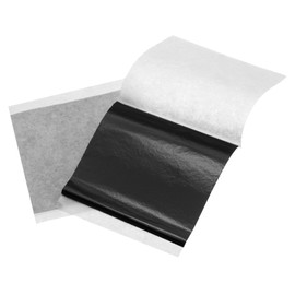sourcing map 200pcs Leaf Sheets, 3.5" x 3.5" Foil Sheets Paper Sheets for DIY Crafts Painting Nails Resin Furniture Decoration(Black)