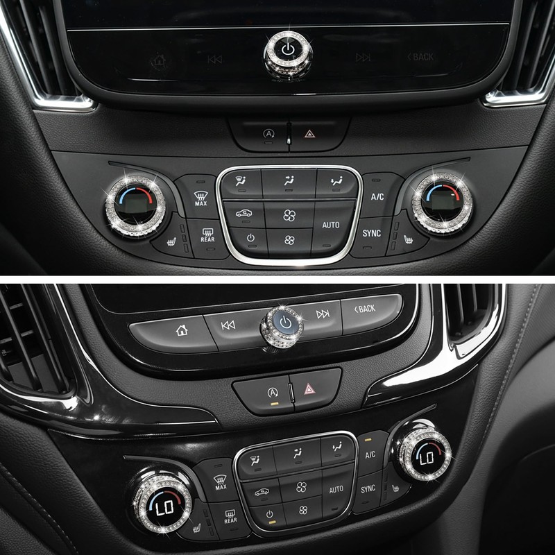 TOMALL Bling AC Air Conditioning Knob Button Cover Compatible with