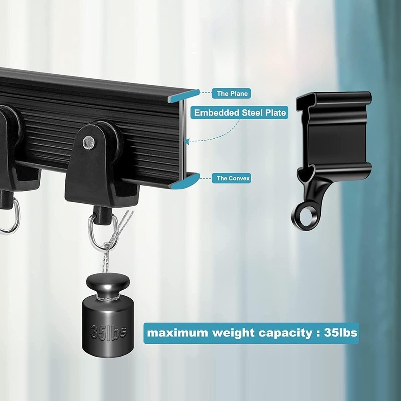 KOLAKO Curtain Track Accessories for Flexible Bendable Curved Curtain Track