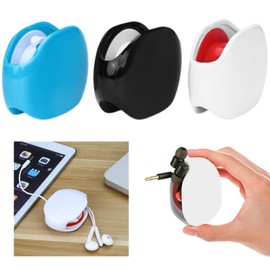 Cord Winding Automatic Cable Storage Case, Winding and Tangle-Free Cable Storage Case, Set of 3, Automatic Cable Reel, Charging Cord, Earphone Storage Case, Management Data Charging, Storage Case,