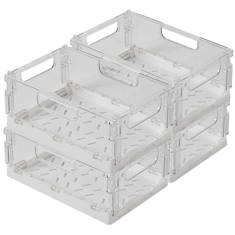 Rosenstein & Söhne Stacking Box: Set of 4 Foldable Fridge