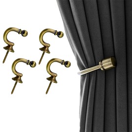 Dinghaole 4pcs Jingmao coat hat European antique zinc alloy coat hat wardrobe cabinet home hardware simple bronze hooks