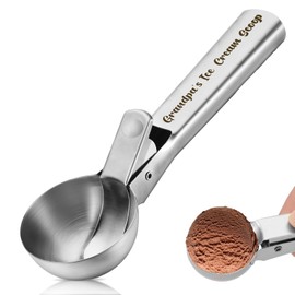 Havawish Gifts for Grandfathers Gifts for Men Grandfather Ice Cream Scoop with Trigger Stainless Steel Ice Cream Scooper Ice Cream Gift from Son Daughter, Ideal Birthday Father's Day Gift for Him