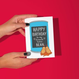 LimaLima Funny Birthday Card Favourite Human Bean Perfect For Husband Wife Boyfriend Girlfriend Mum & Best Friends