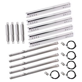 Criditpid Grill Replacement Parts for Charbroil 5 Burner 463347518, 463347519, Charbroil 4 Burner 463347017, 463342119, 463376017, 463377319. Heat Plates, Burners, Crossover Tubes and Ignitors.