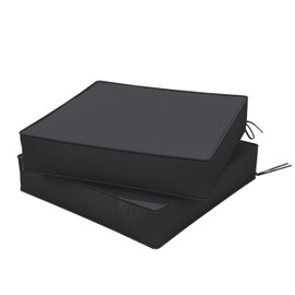 Snubbull Outdoor Chair Cushions 24 X 24 X 5 Inch Patio Furniture Cushions Waterproof & Fade Resistant Outdoor Cushions for Patio Furniture with Handle & Adjustable Straps Set of 2