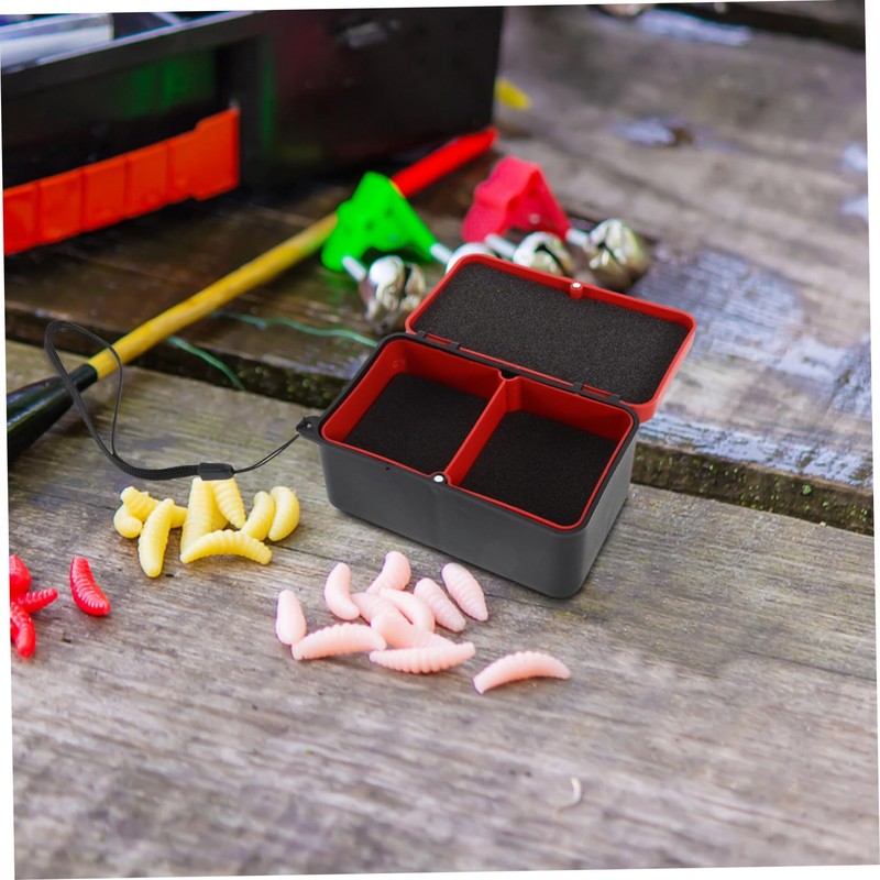BESPORTBLE 2 Pack Insulated Bait Cooler Red Worm Box for