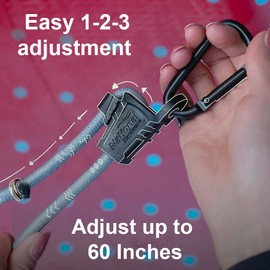 National Hardware N263-081 Bungee Cords with Carabiner 2 Pack Tie Down Straps with Adjustable Length, Useful as Car Hooks, Truck Accessories and Garage Organization, Black