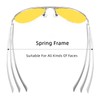 Fishingtours Aviator Sunglasses for Men Women Polarized Mirrored driving, Yellow