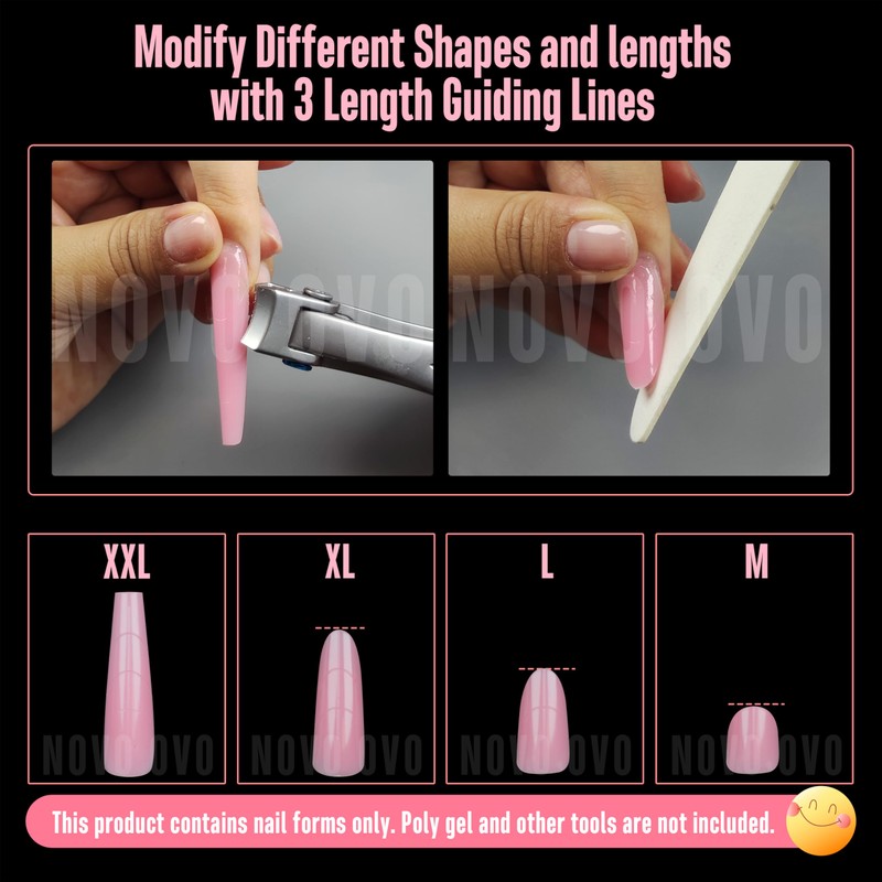 NOVO OVO Tapered Square (Natural not Sculpted) Nail Dual Forms