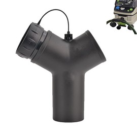 Y - Adapter with blank plug - Compatible with Festool All Dust Extractor/Vacuum Separator Connector,Hose Sleeve, Antistatic Y-Adapter With Blanking Plug Y-piece Fit For Festool D 50/D 36/D 27,452898