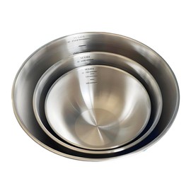 Sprigold 3-Piece 304 Stainless Steel Salad Bowl Set23.67oz, 40.58oz &84.54oz,Food-Grade,Multifunctional for Mixing, Kneading,Dishwasher Safe (3, 700ml/23.67oz;1200ml/40.58oz;2500ml/84.54oz)
