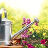 Relaxdays Cast Iron Garden Stake with Garden Lettering, Frog King