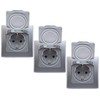 DELPHI Socket IP44 with Protection Lid Flush-Mounted Wet Room Rubber