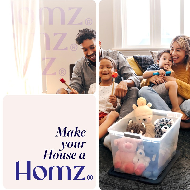 HOMZ 2-Pack 4-Drawer Plastic Storage Cart, Home & Office Organizer,