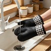 Silicone Oven Mitts, Heat Resistant 2PCS Oven Mitts with Soft