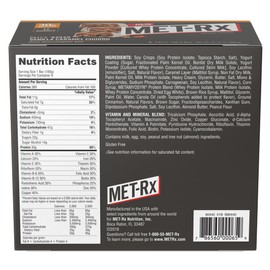 MET-Rx Big 100 Colossal Protein Bars, Vanilla Caramel Churro Meal Replacement Bars, Brown, 9 Count