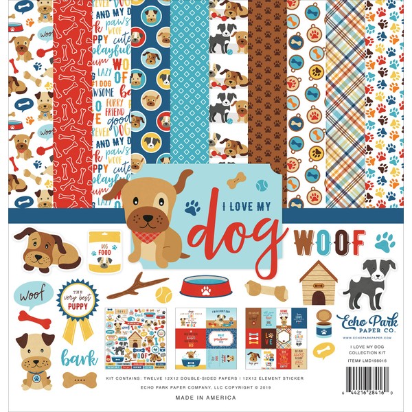 ECHO PARK PAPER COMPANY I LOVE MY DOG COLL 12