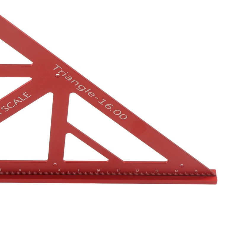Kadimendium Woodworking Triangle Ruler Multifunctional Aluminum Alloy Square Protractor Framing
