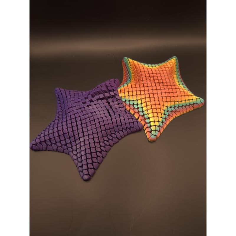 Articulating Chubby Starfish Fidget Figurine - Color: Mystery Rainbow, Size: