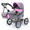 Bayer Design Dolls: Trendy Pram - Grey, Pink, Dots -