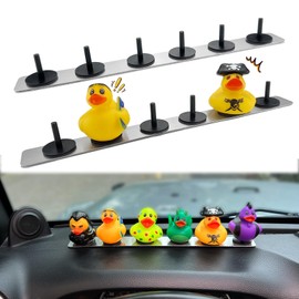 Duck Holders,Magnetic Duck Plugs for Jeep Dashboard Duck Display,Holds up to 12 Ducks,Adjustable Duck Mount,Silver(Does Not Include Rubber Duck)