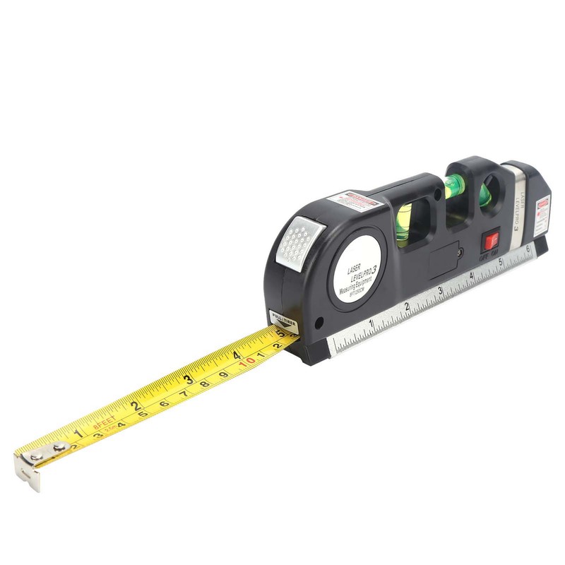 Laser Spirit Level Multifunctional Horizontal Ruler Measuring Tape Measure Ruler